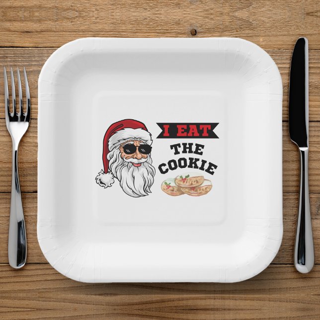 Plato De Papel Me Comí Los Famosos Chistes De Santa Navidades De  (I Eat The Cookie Funny Dirty Joke Santa Christmas Paper Plates
)
