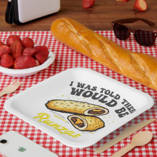 Plato De Papel Me dijeron que habría una comida divertida en runz