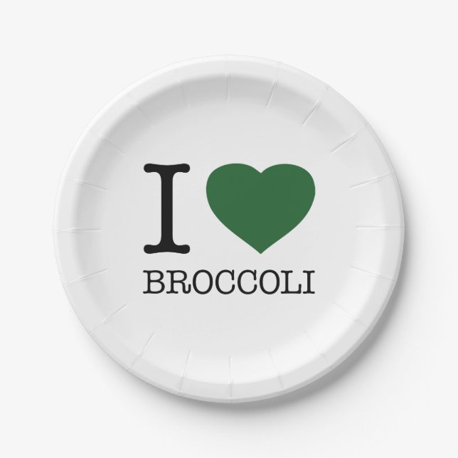 PLATO DE PAPEL ME ENCANTA BROCCOLI (Anverso)
