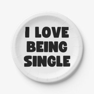 Plato De Papel Me encanta ser soltero