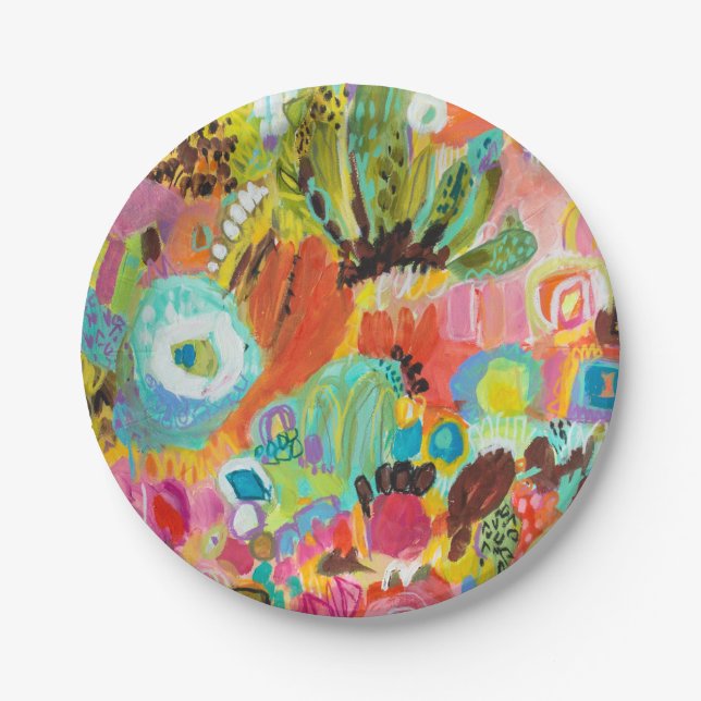 Plato De Papel Me encanta viajar (Anverso)