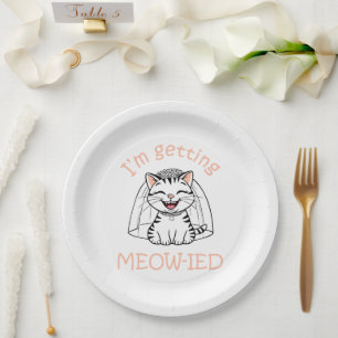 Plato De Papel ¡Me estoy casando con un miau!