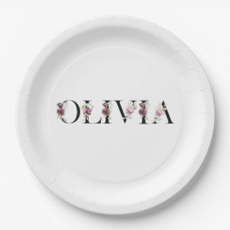 Plato De Papel Me llamo Olivia. Me llamo Olivia.