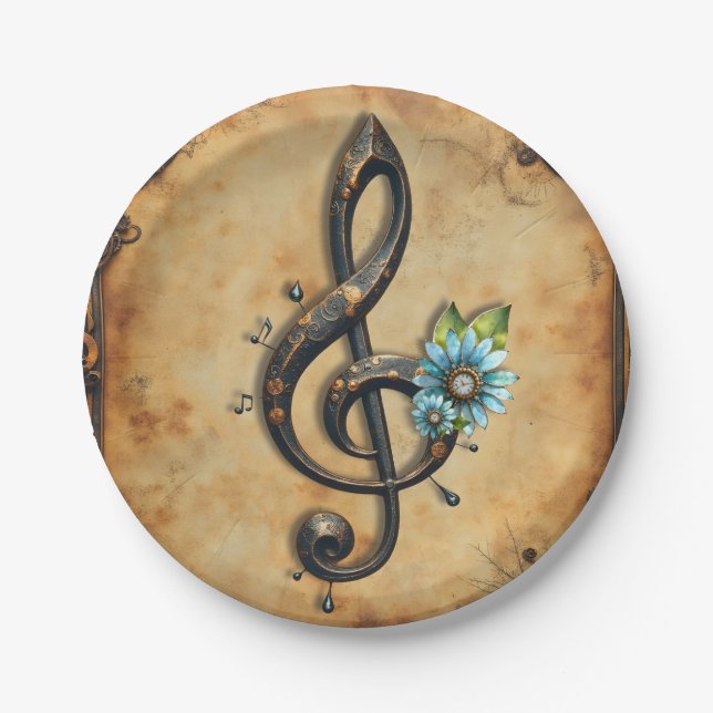 Plato De Papel Mechanical  clef  (Anverso)