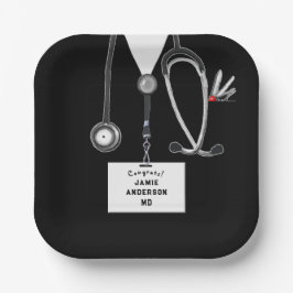 Plato De Papel Medical School Graduation Party Paper Plate