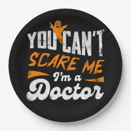 Plato De Papel Médico gracioso 🩺 Cita Nada me asusta regalo Médi