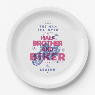 Plato De Papel Medio hermano y ciclista el hombre el mito la leye