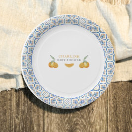 Plato De Papel Mediterranean Citrus