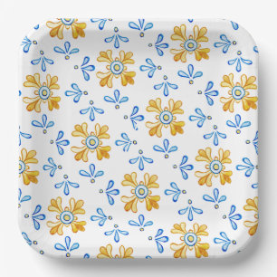 Plato De Papel Mediterráneo