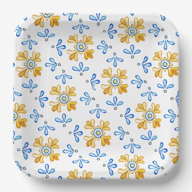 Plato De Papel Mediterráneo (Anverso)