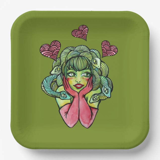 Plato De Papel Medusa (Anverso)