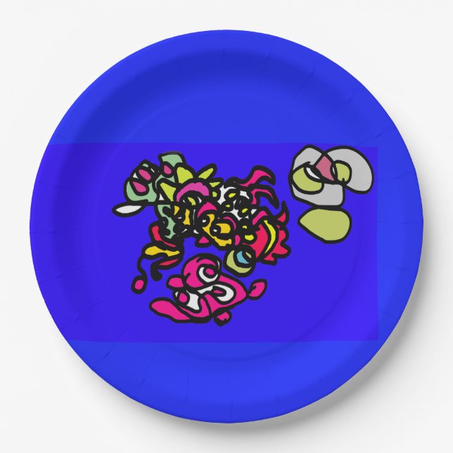 Plato De Papel Medusas bailarinas  (Anverso)