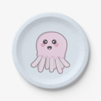 Plato De Papel Medusas de Kawaii