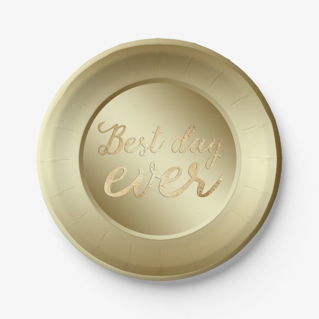 Plato De Papel Mejor día de todos (Anverso)