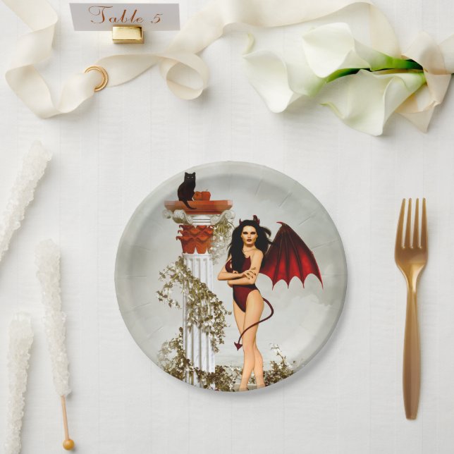 Plato De Papel Mejor el diablo que conoces (Boda)