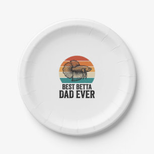 Plato De Papel Mejor Papá Betta de Todos los Tiempos Diseño de Pe