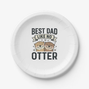 Plato De Papel Mejor Papá Como Ningún Otro Cute Día del Padre Dis