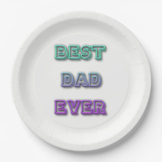 Plato De Papel MEJOR PAPÁ QUE NUNCA Llave 9"