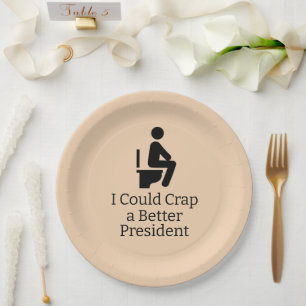 Plato De Papel Mejor placa de papel para presidente
