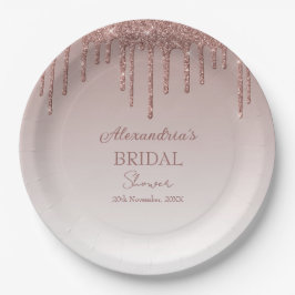 Plato De Papel Melancolía de espárragos rosados