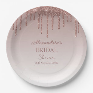 Plato De Papel Melancolía de espárragos rosados