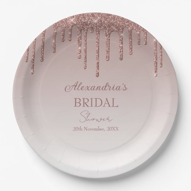 Plato De Papel Melancolía de espárragos rosados (Anverso)