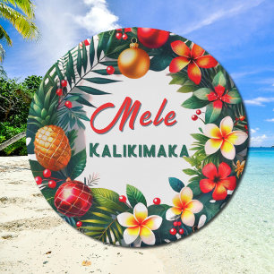 Plato De Papel Mele Kalikimaka