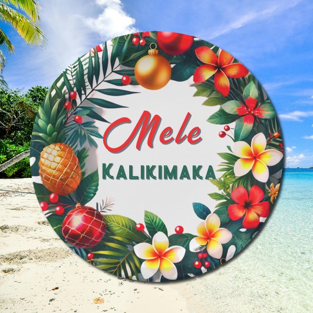 Plato De Papel Mele Kalikimaka (Subido por el creador)