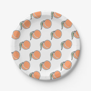 Plato De Papel Melocotón