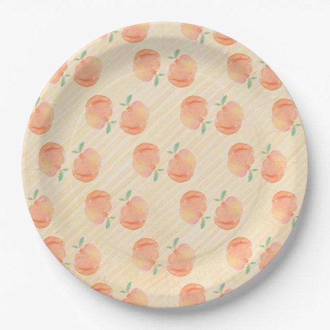 Plato De Papel Melocotones (Anverso)