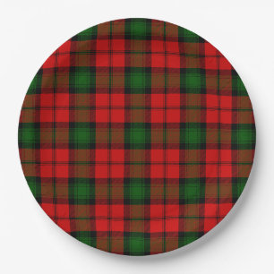 Plato De Papel Melocotonus tartan