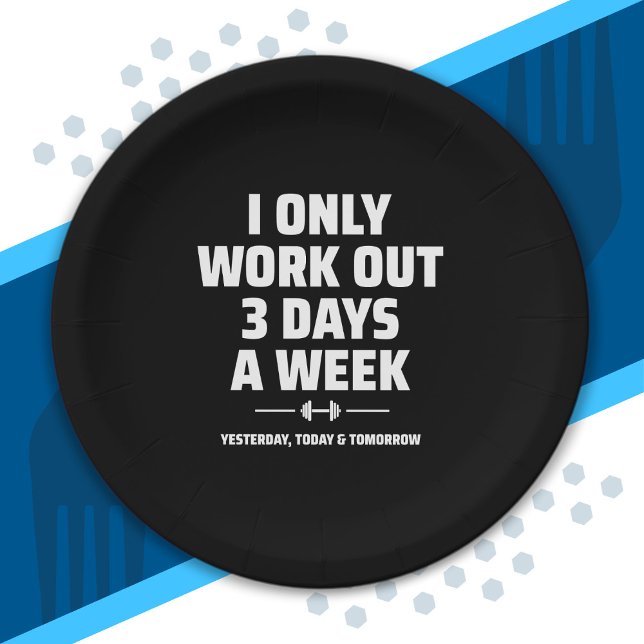 Plato De Papel Meme de fitness para entrenador personal divertido (Subido por el creador)