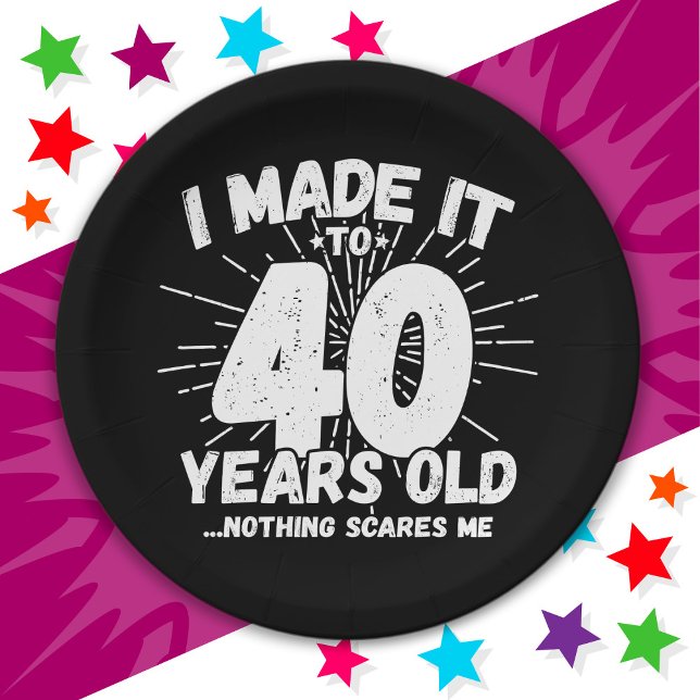 Plato De Papel Meme sarcástico de 40 años de antigüedad 40 cumple (Subido por el creador)