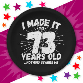 Plato De Papel Meme sarcástico de 73 años de antigüedad: 73 años 