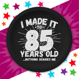 Plato De Papel Meme sarcástico de 85 años Gracioso cumpleaños 85