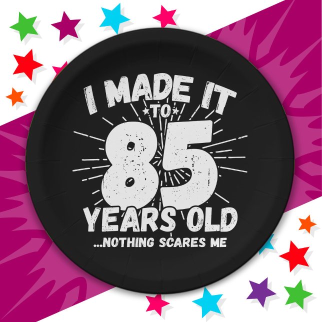 Plato De Papel Meme sarcástico de 85 años Gracioso cumpleaños 85 (Subido por el creador)