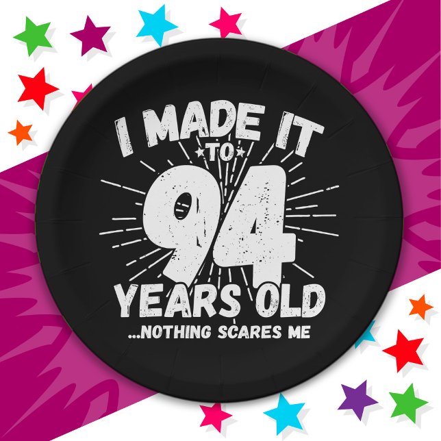 Plato De Papel Meme sarcástico de 94 años Gracioso cumpleaños 94 (Subido por el creador)