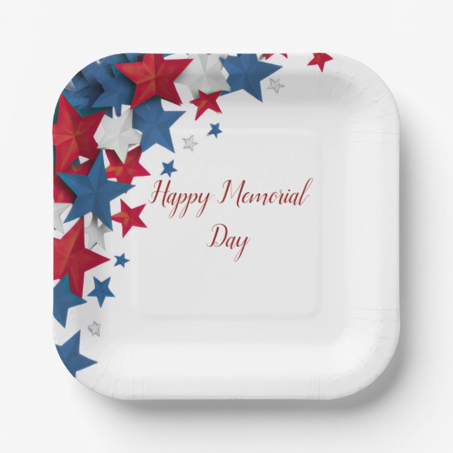 Plato De Papel Memorial Day (Anverso)