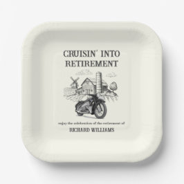 Plato De Papel Men's Retirement Vintage Barn Motorbike Cruising
