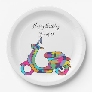Plato De Papel Mensaje de Personalizado amopado del motor Rainbow