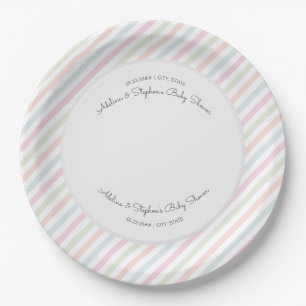 Plato De Papel Mensaje desde el Baby Shower Bump Ultrasound Cute