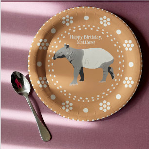 Plato De Papel Mensaje malayo o asiático de Personalizado de tapa