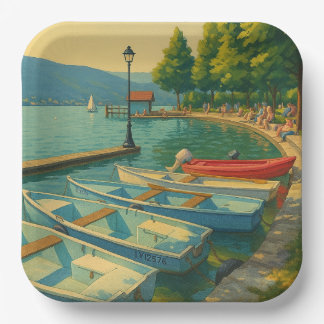 Plato De Papel Menthon Saint Bernard