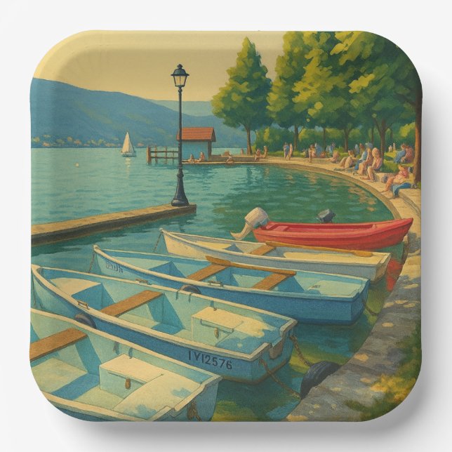 Plato De Papel Menthon Saint Bernard (Anverso)