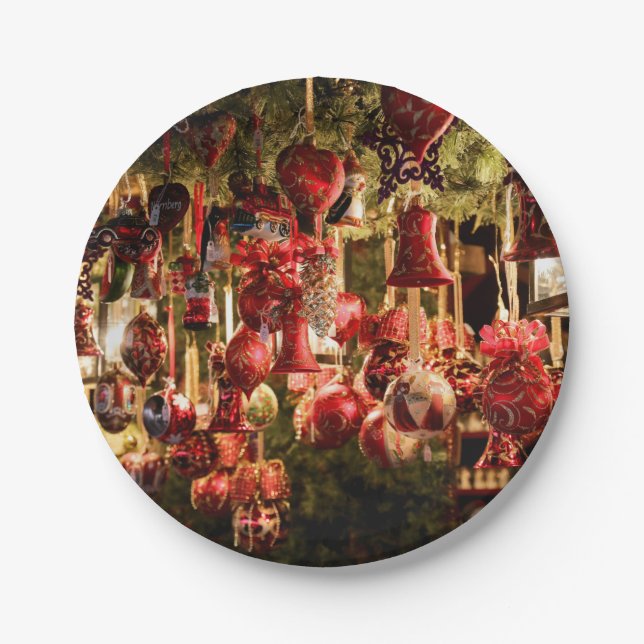 Plato De Papel Mercado de navidades (Anverso)