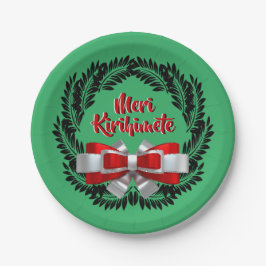 Plato De Papel Meri Kirihimete Maori por Feliz Navidad 7"