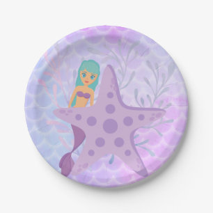Plato De Papel Mermaid