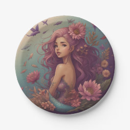 Plato De Papel Mermaid