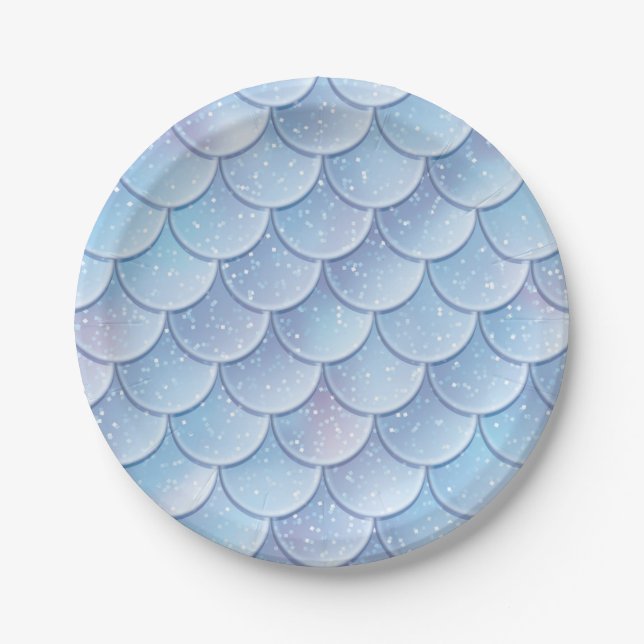 Plato De Papel Mermaid party plates  (Anverso)