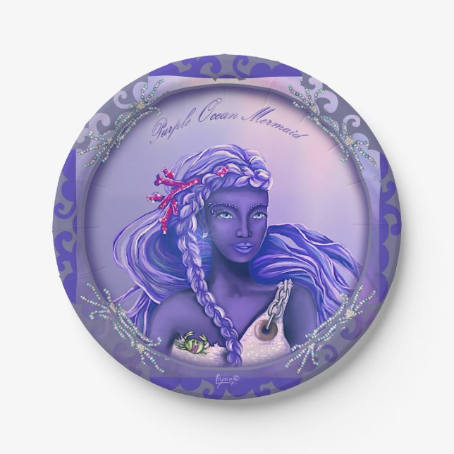 Plato De Papel Mermelada Purple Ocean (Anverso)